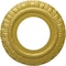 Ekena Millwork Claremont Ceiling Medallion (Fits Canopies up to 5 5/8"), 9"OD x 4 1/2"ID x 1/2"P, Rich Gold CM09CLRGS - alternate 1